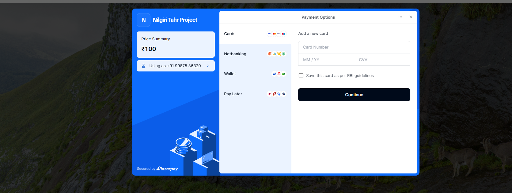Secure Razorpay Checkout